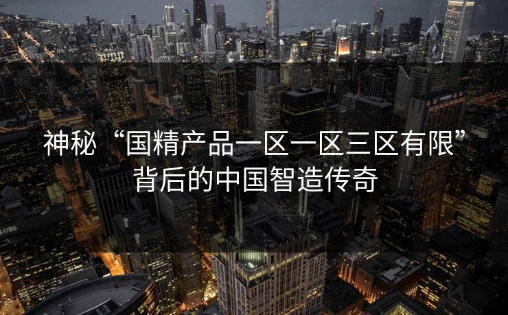 神秘“国精产品一区一区三区有限”背后的中国智造传奇