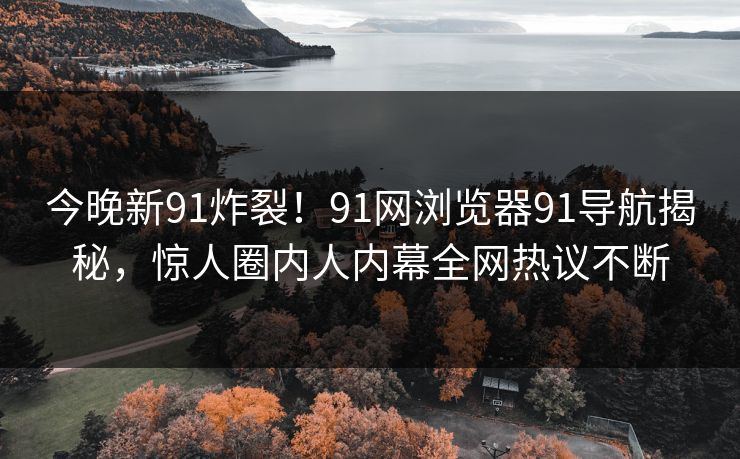 今晚新91炸裂！91网浏览器91导航揭秘，惊人圈内人内幕全网热议不断