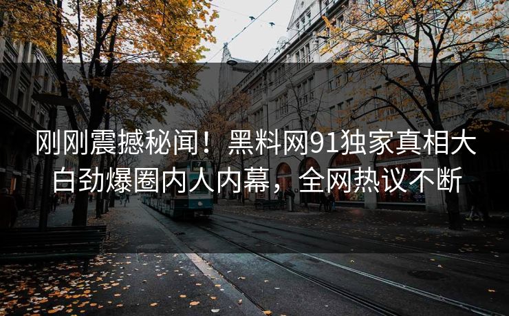 刚刚震撼秘闻！黑料网91独家真相大白劲爆圈内人内幕，全网热议不断